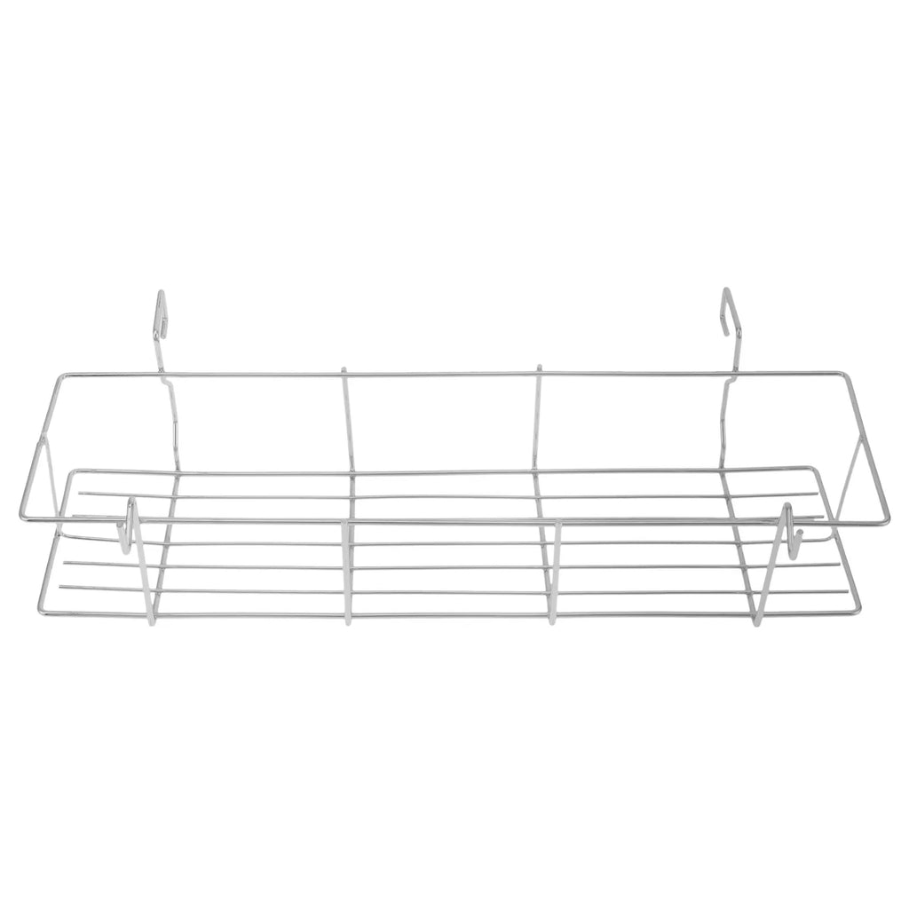 Stainless Steel Bbq Storage Basket Curved Hooks Grill Side Hanging Rack Outdoor Picnic Cooking Tool Holder Camping Cookware
