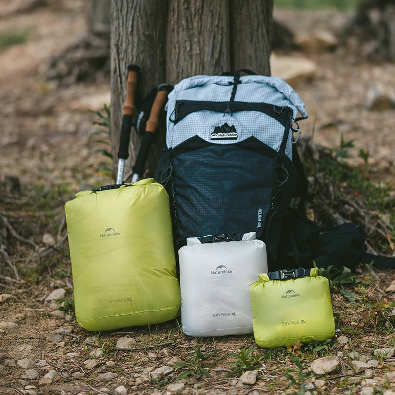 Naturehike Rolled Storage Bag Outdoor Ultralight Waterproof Dry Bag 2/4/8L Portable Organizer Camping Dispenser Storage Bag