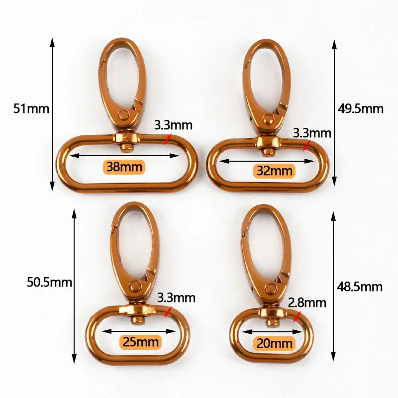 5/10Pcs 20-38mm Metal Hook Buckle for Bag Strap Swivel Lobster Clasp Dog Collar Carabiner Clip KeyChain Fastener Accessories