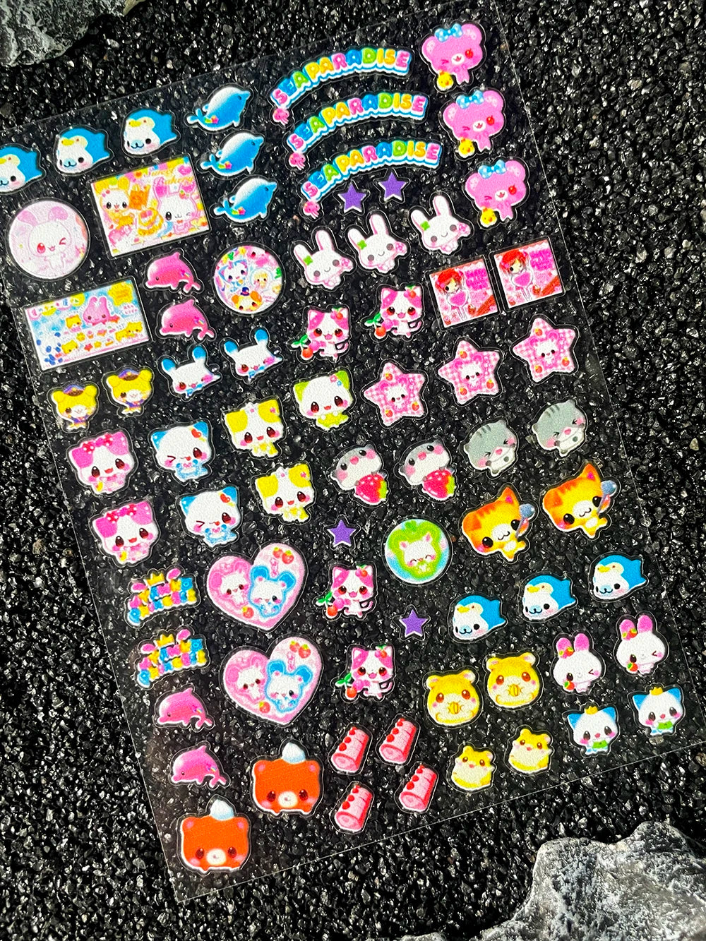 Kawaii Animal Mini Little Rabbit Panda CAT Luggage Tags Stickers Pvc Diary Notebook Skateboard Mobile Phone Nail Art Stickers