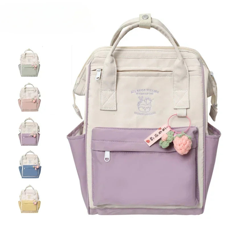 Japan Trend Backpack Kawaii Bag Waterproof Backpack Leisure School Bag for Girls Large Capacity Sports Weekend Travel Backpack