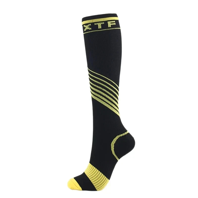 Running Compression Socks Football Hiking Golf Gym 20-30mmhg Gradual Change Nylon Sports Socks Diabetes Pregnancy Varicose Veins