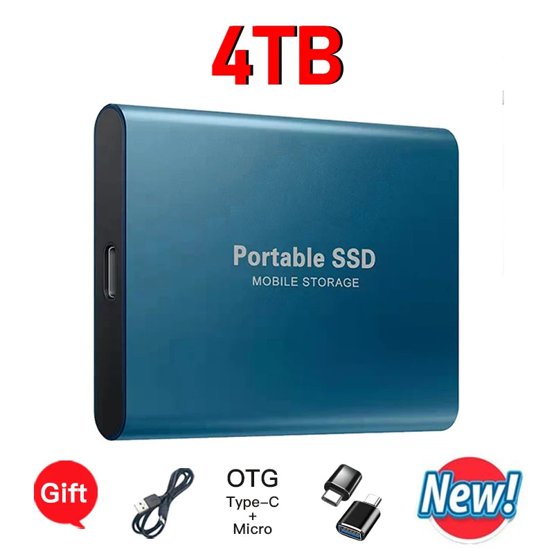 High-speed SSD 2TB Portable External Hard Drive Suitable for daily storage and backup