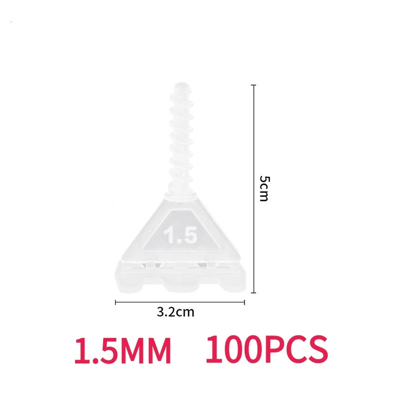 50/100/150pcs Tile Leveling Tool Set With Rotating Screw Leveler Reusable For Leveling Ceramic Tiles And Floor Tiles Tools