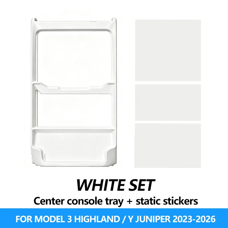 For Tesla Model 3 / Y Highland & Model Y Juniper 2016-2026+ Center Armrest Storage Organizer Tray Center Console storage Box