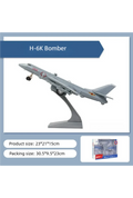 H-6k Bomber Simulation Alloy Scale Aircraft Model Diecast Planes For Military Aviation Display With Sound And Return Force