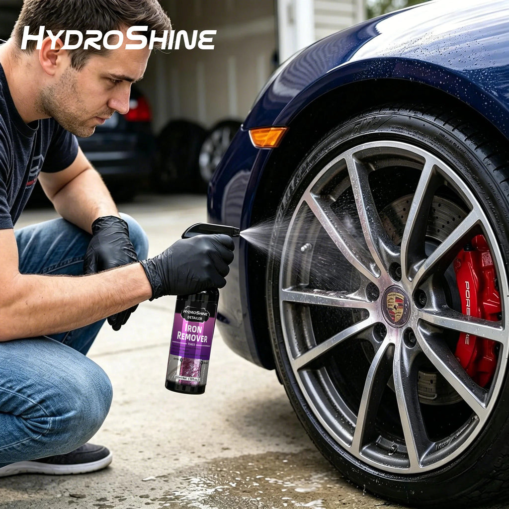 Hydroshine Iron Remover Car Detailing Fallout Spray Decontamination Kit Rust Remover Spray for Brake Rim Metal Surface Particles