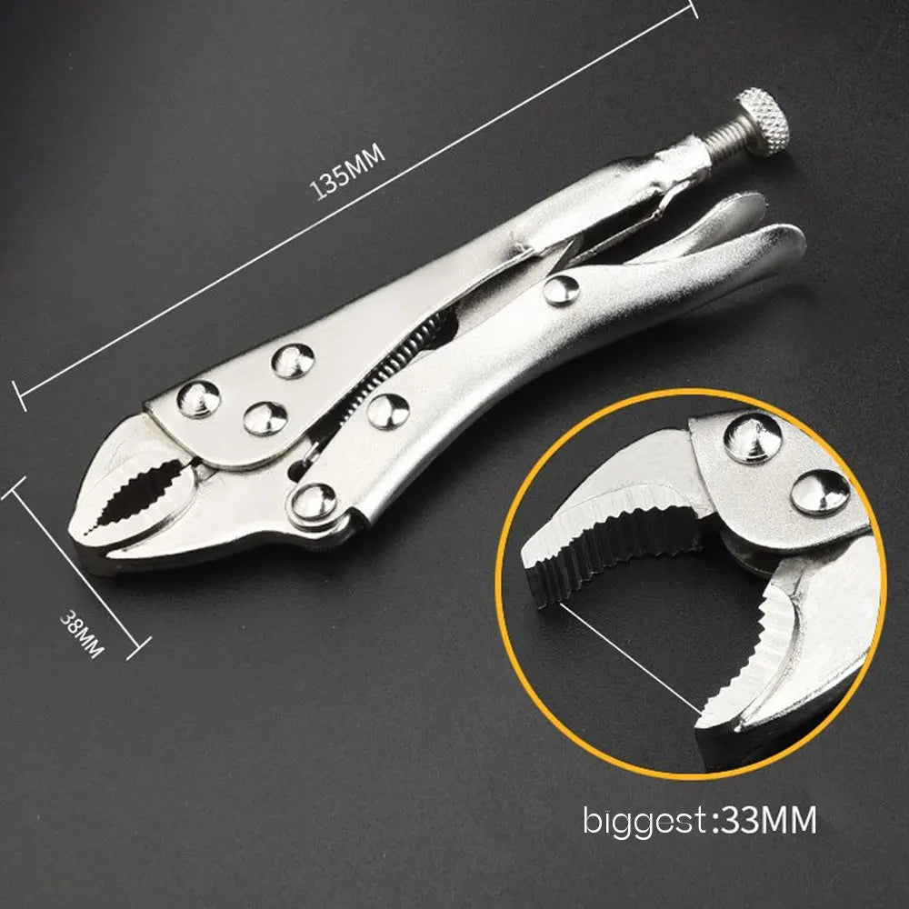 Heavy Duty Locking Pliers Adjustable Metal Face Clamp Multifunctional Pressure Pliers for Woodworking Welding Repairs