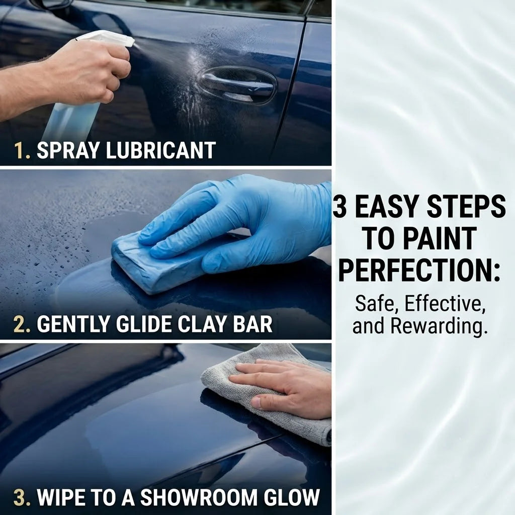Detailing Clay Bar with Storage Case, Reusable Car Cleaning Clay, Removes Contaminants, Safe for All Vehicle Paint Finishes
