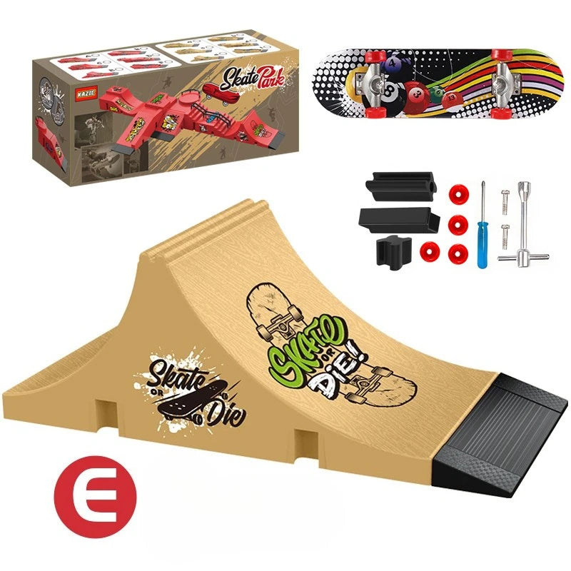 ToysProfessional Finger Skateboard DIY Skateboard Park Ramp Accessories Technology Deck Scene Venue Combination Toys Small Gifts