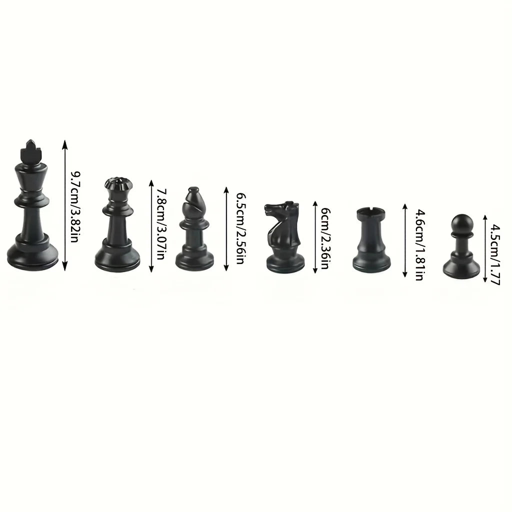32pcs Wooden Chess Pieces Complete Chessmen wood Chess Set Chess Piece Accessories