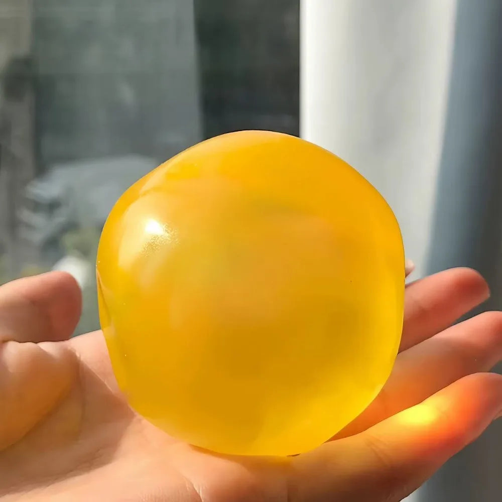 Soft Coconut Oil Stress Ball Stress Relief Non-rebound Squeeze Sensory Fidget Ball Reusable Shapeable Decompression Pinch Toy
