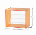Orange Transparent Acrylic Storage Boxes, Transparent Ladder Display Cases Toys, Car Models, Souvenirs Storage Display Cabinet