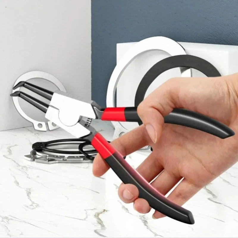 5-In Circlip Pliers Needle Nose Pliers Retaining Ring Pliers for Removing Installing Puller Locking Rings Shafts