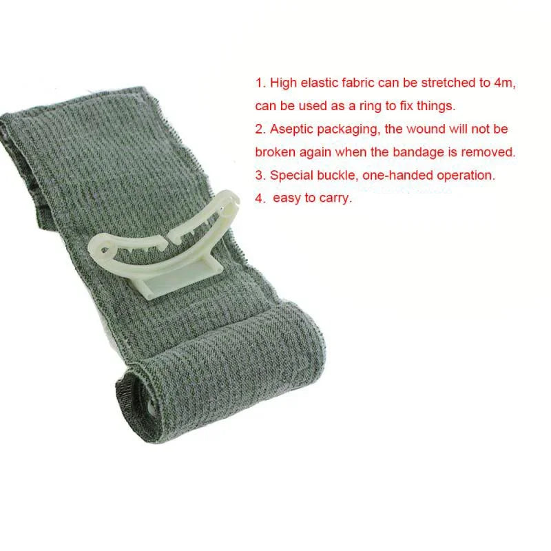 2026 4inch/6inch Israeli Emergency Bandage, Elastic Sterile Pressure Bandage for Outdoor Tactical Home, First Aid Trauma Kit