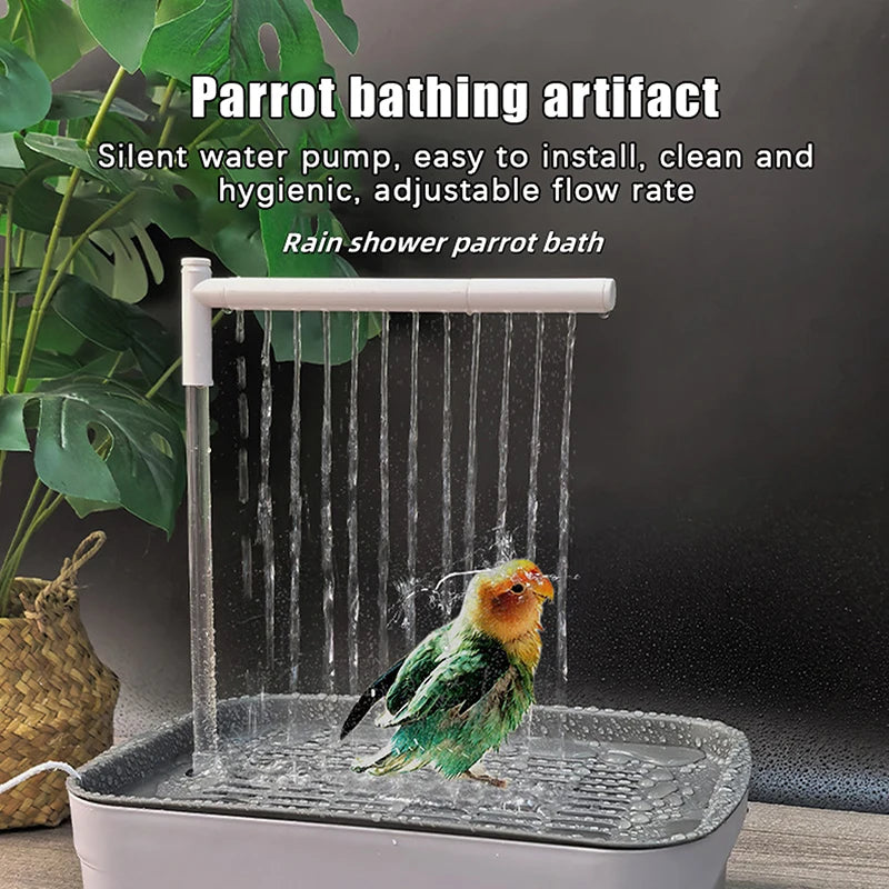 New Sale New Automatic Parrot Bird Bath Tub USB Electric Pet Circulating Water Bathtub Shower Fountain Pet Supplies