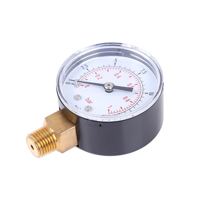 Low pressure gauge for fuel air oil gas water 50mm 0-15 PSI 0-1 bar 1/4 BSPT