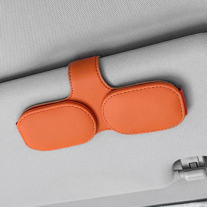 Car Glasses Holder Multifunctional Car Sunglasses Double Clip Bill Holder Car Sunglasses Storage Box Card Holder
