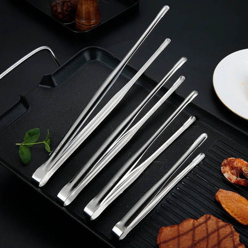 1pc Stainless Steel Barbecue Tongs Food Tongs Barbecue Steak Tongs Bread Tongs Multi-purpose Barbecue Clip for Cooking Utensils