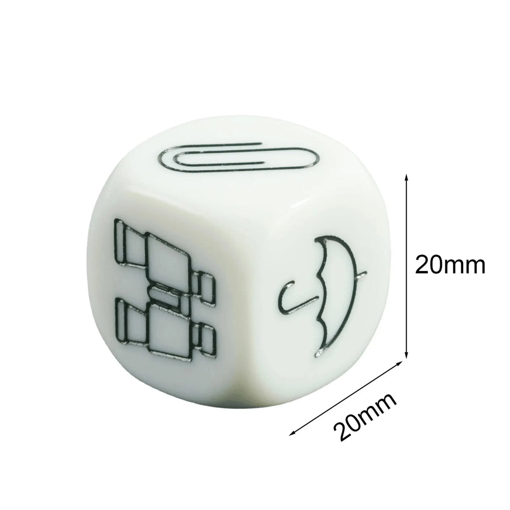 D6 Dice Set Telling Story Cube High Quality Acrylic 6 Sided Dice Funny Engraved Patterns For Games