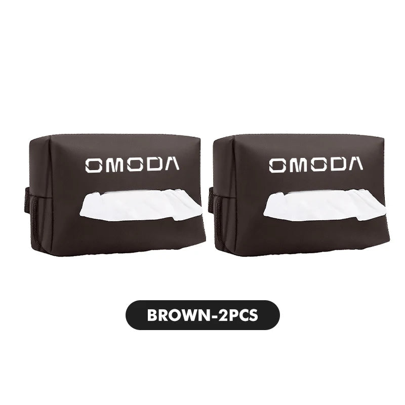 Tissue Storage Box Car Back Seat Holder Headrest Paper Cover For Chery Omoda 5 C5 E5 C9 9 EV PHEV 2024 2025