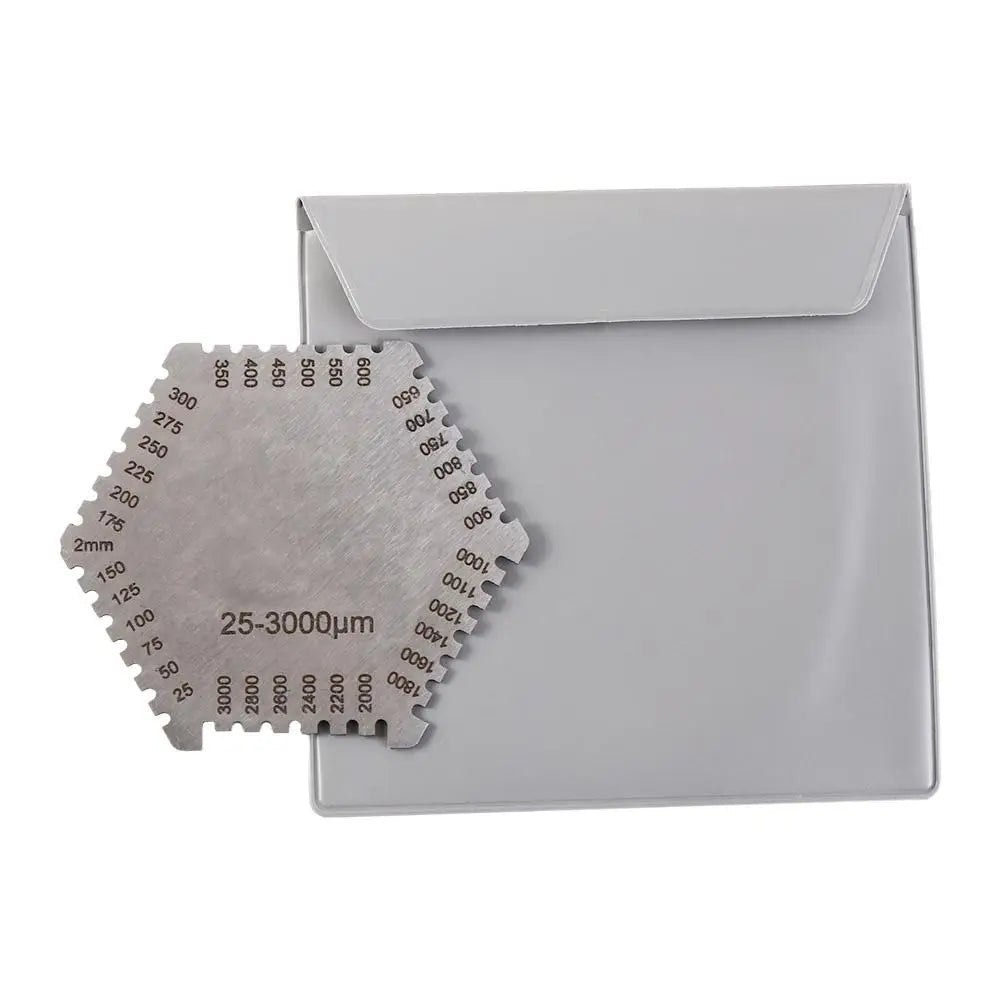 Paint Coating Hexagon Wet Film Comb High Precision Hexagonal Wet Diaphragm Thickness Gauge 25-3000um Stainless Steel