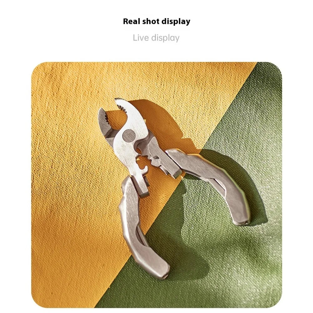 9 in 1 Folding Pliers Screwdriver Combination Kit Outdoor Multifunction Tool Gear Swiss Tech EDC Portable Pocket Mini