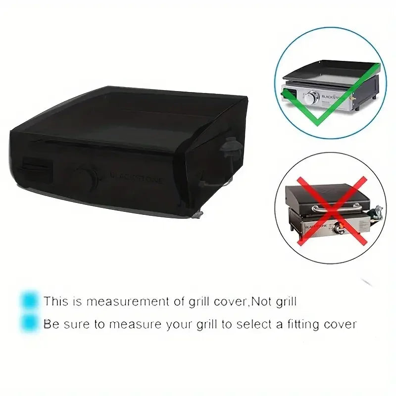 Heavy-Duty BBQ Grill Cover with Drawstring Closure – Fit, Black Polyester, Dust and Weather Protection for Outdoor Cooking