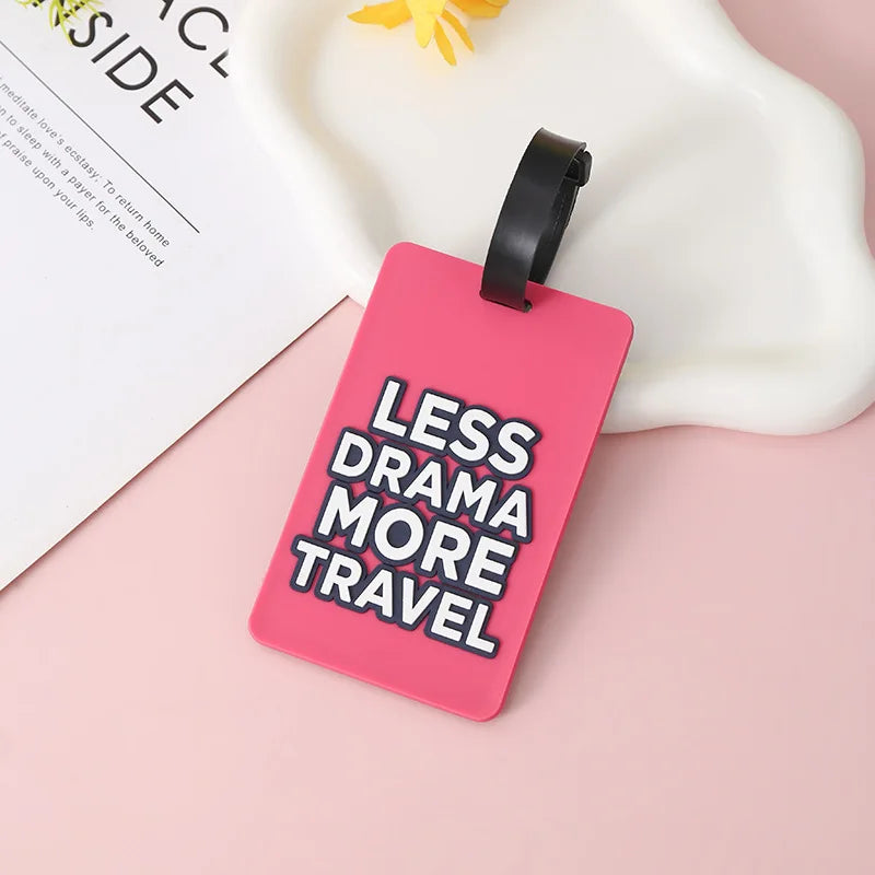 Silicone Letter Cute Luggage Tag Travel Luggage Tags Name Address Lable Suitcase Tag Travel Bags Holiday Travel Accessories