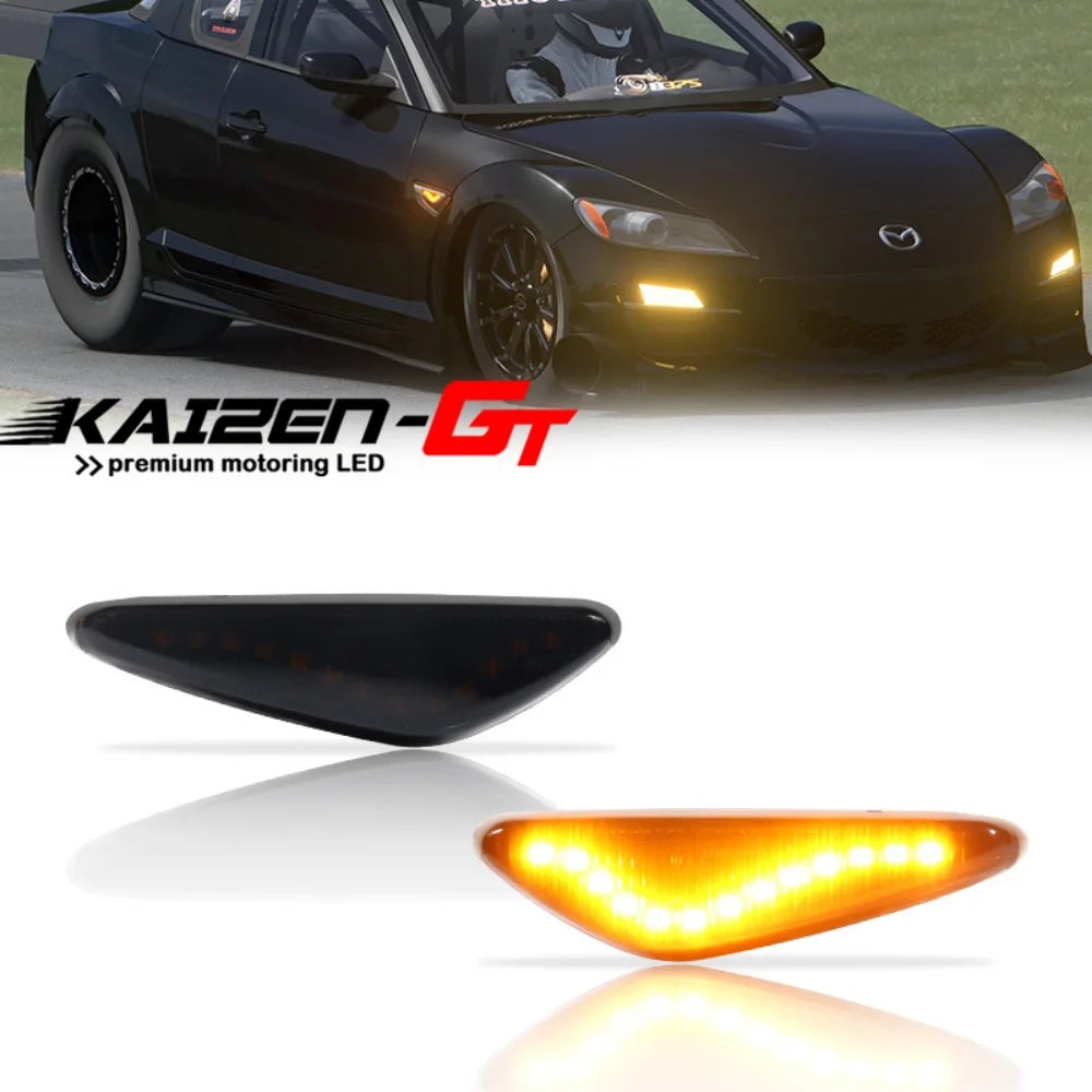 Car LED Front Fender Side Marker Turn Signal Lights For Mazda MX-5 RX-8 5 Premacy CW 6 Atenza GH For Nissan Lafesta Highway Star