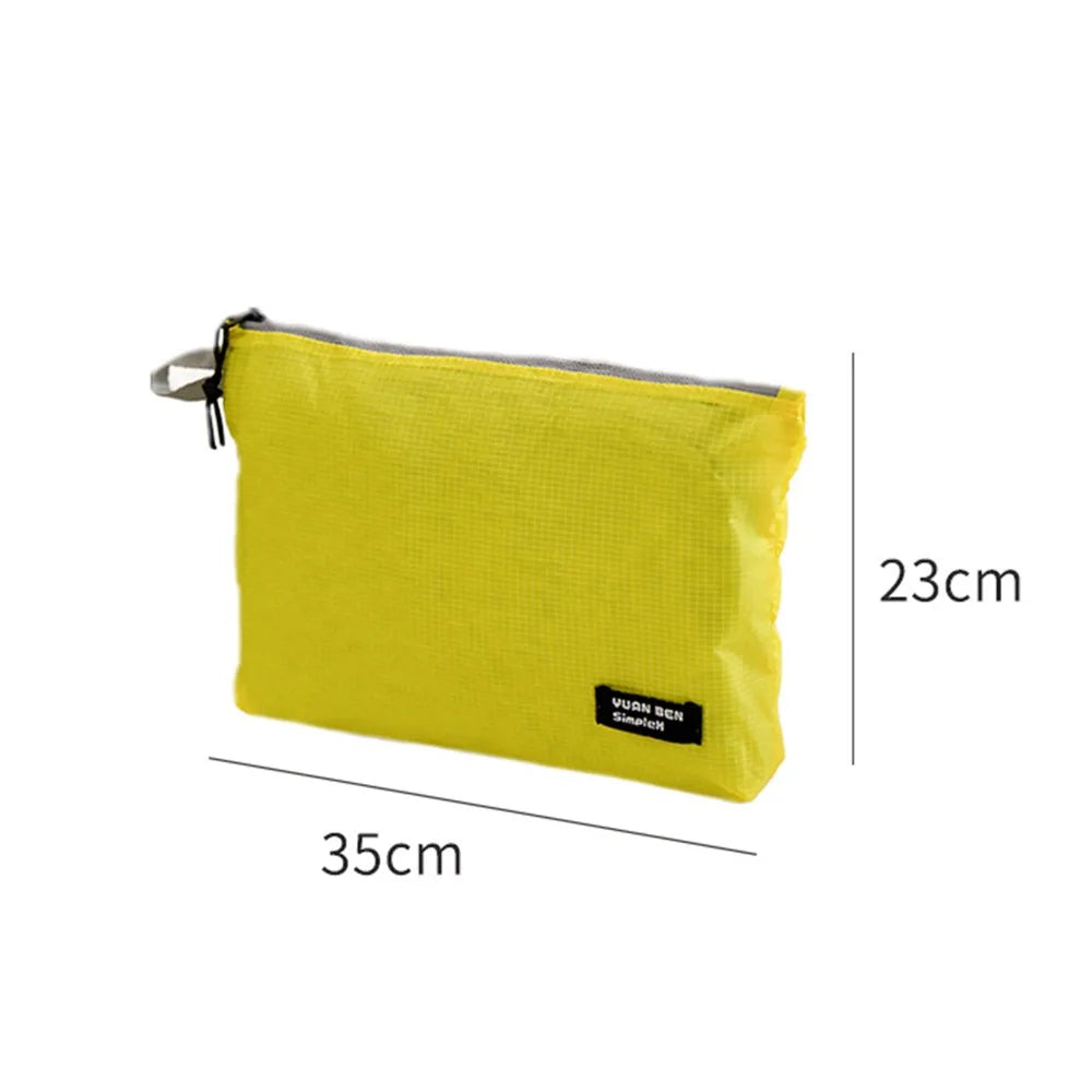Silicone-coated Luggage Storage Bag Multifunctional Ultra-lightweight Travel Organizer Bag Yellow Orange Waterproof