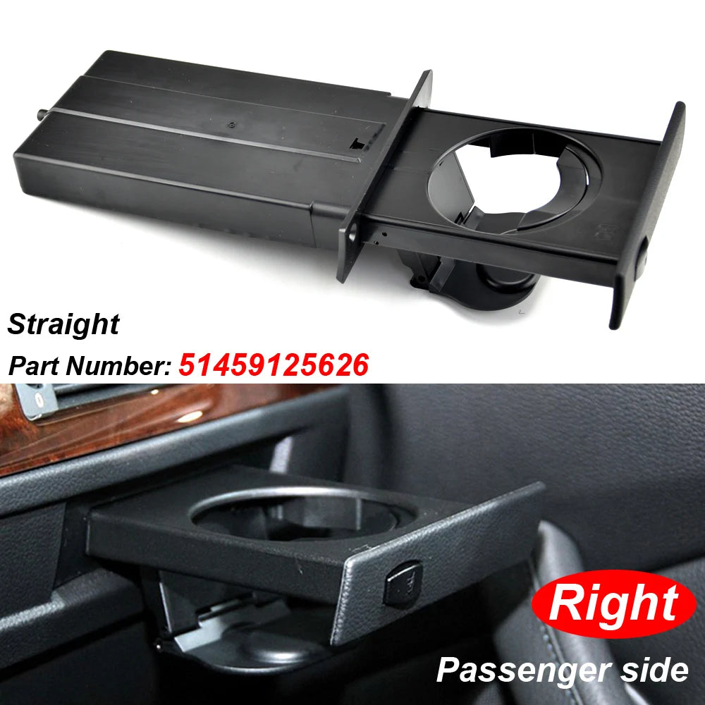 51459125622 51459125626 Front Left Right Cup Holder Drink Rack Black Holders For BMW E60 E61 M5 525i 528i 530i 535i 2004-2010