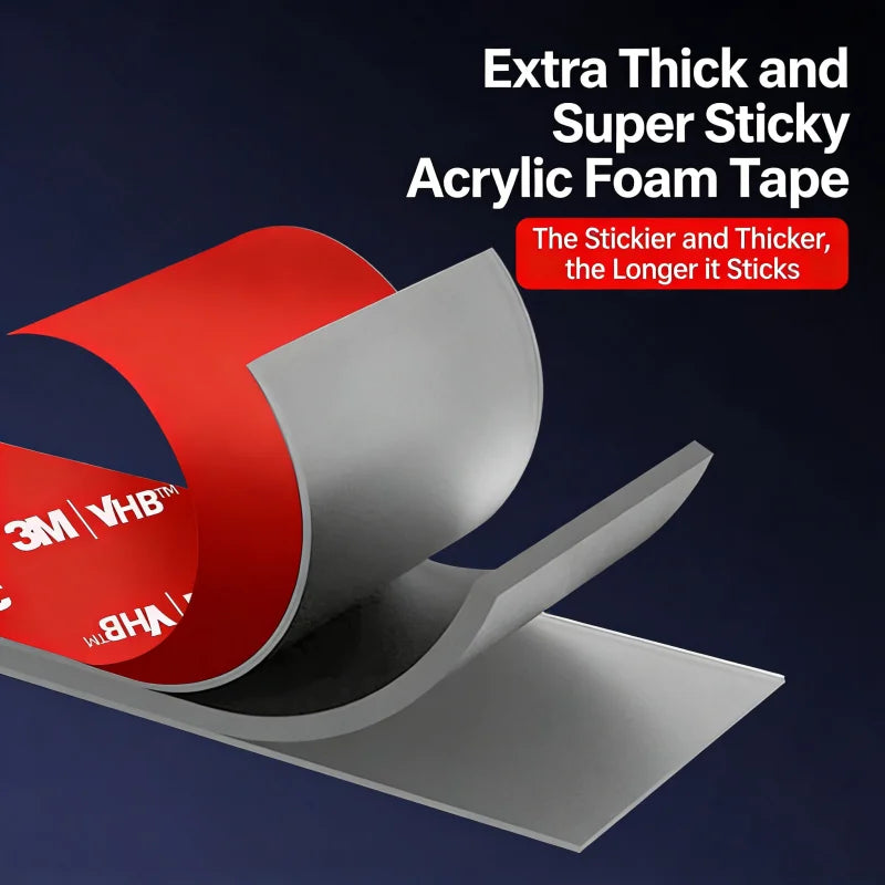 3M 10pcs Strong Double Sided Tape Adhesive Square/Round High Viscosity Traceless Foam Adhesive Tape for Car Special Fixed Wall