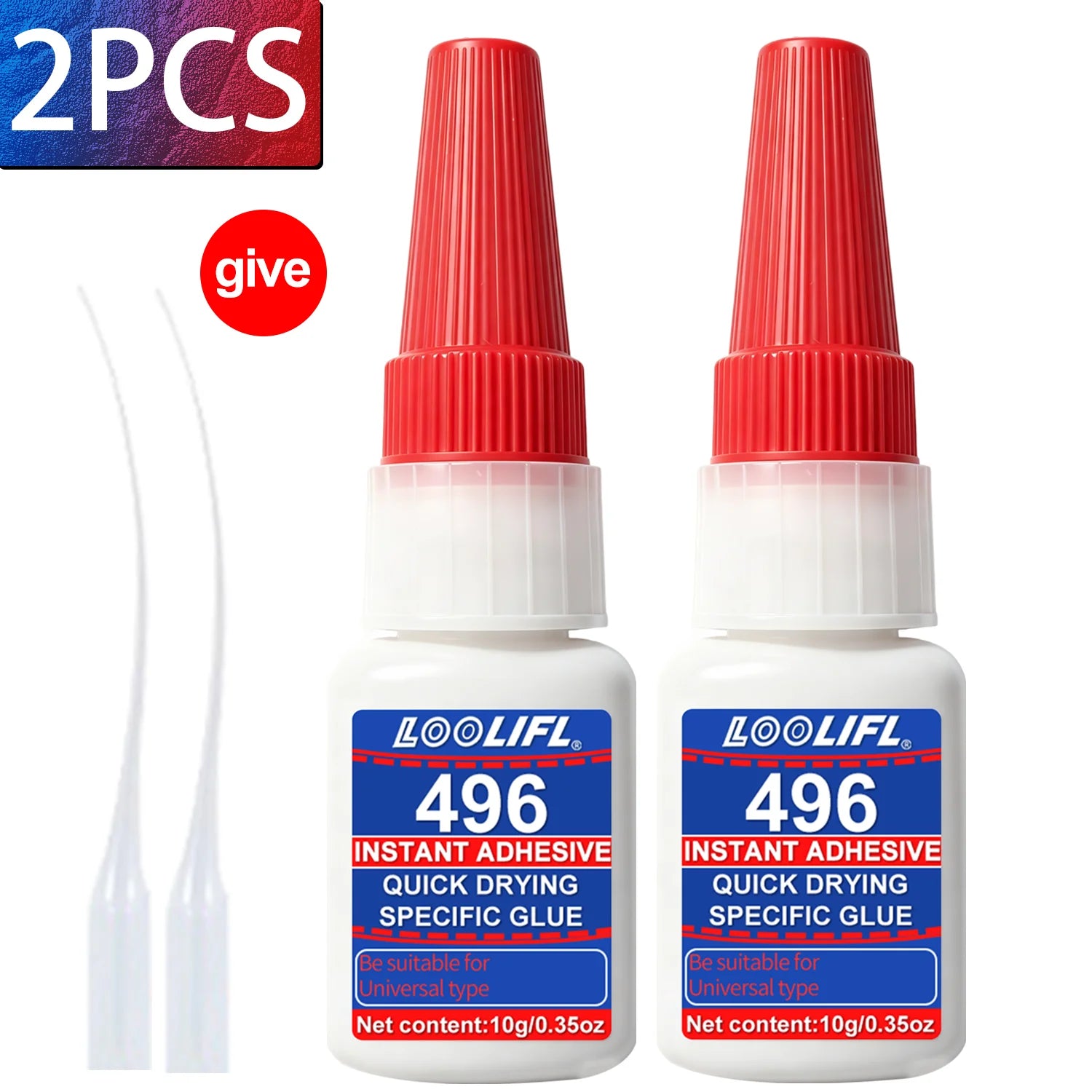 LOOLIFL 10ML Strong Adhesive Liquid Transparent Super Glue Instant Quick-Drying For Bond Plastic Wood Metal Crafts Repair Tools