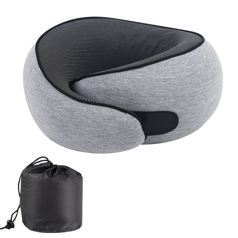 U-shaped Pillow for Airplanes 2026 Travel Neck Support Pillow Memory Foam Adjustable Noon Break Sleep Pillows Offices and Cars