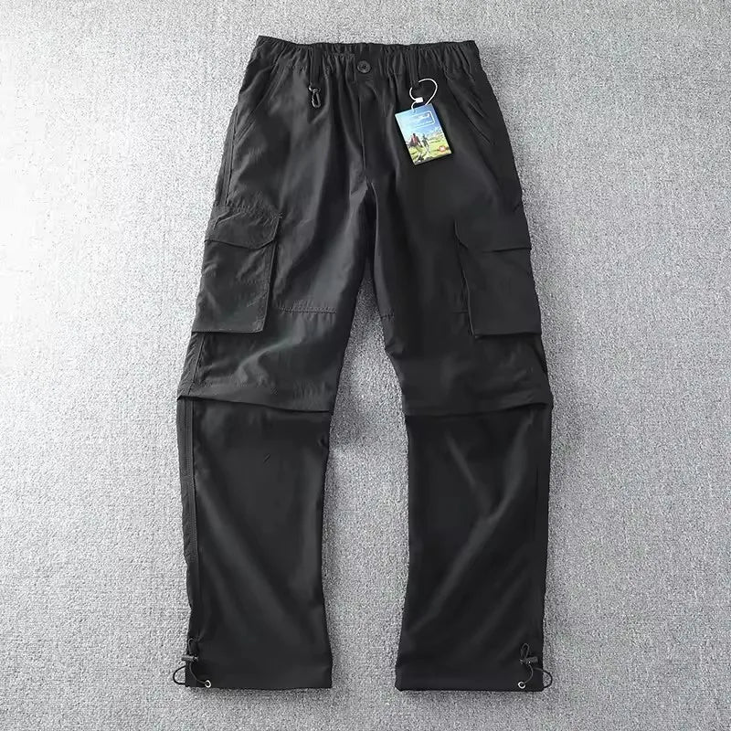 Men Quick-dry Outdoor Pants 2026 Spring Summer Thin Double-used Loose Pants Hiking Shorts Travel Climbing Fishing Trousers Women