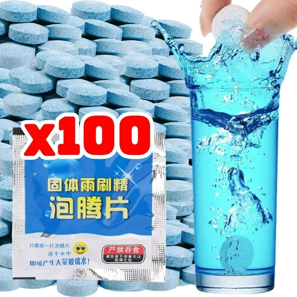 Universal Car Windscreen Glass Washer Cleaning Tablets 5-100PCS Solid Wiper Concentrated Effervescent Auto Maintenance Detergent