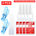 JXVX Accelerated Drying 416 Super Glue, Add Activator Cyanoacrylate Adhesive,Strong Instant Adhesive for Glass, Metal, Plastic, Wood, Ceramic, Rubber,Quick Dry & Waterproof - 20ml