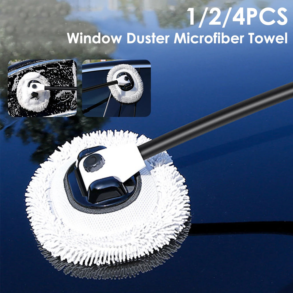 Car Cleaning Mop Replacement Head Brush Soft Chenille Polyester Microfiber Towel Car Windshield Window Duster Car Cleaning Tools