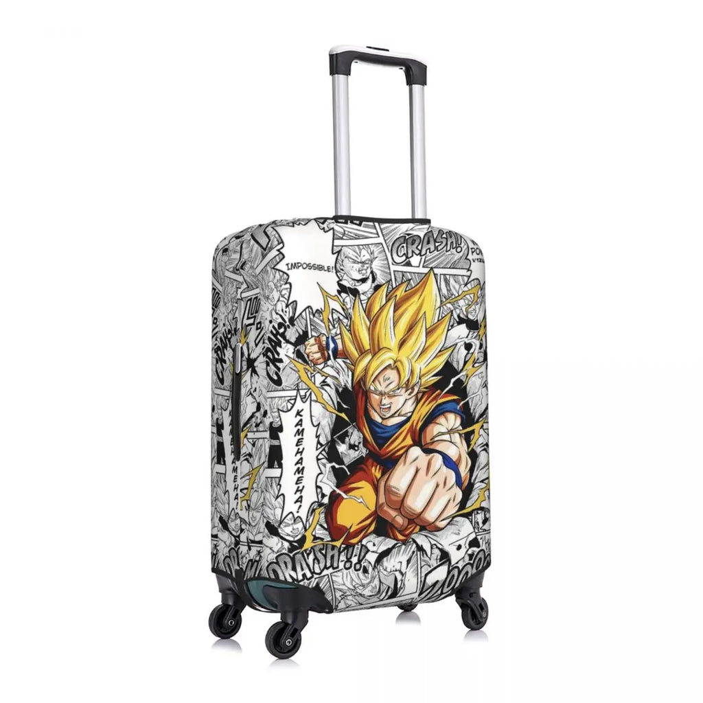 Vintage Kid Goku Dragon Ball Suitcase Cover Travel Flight Elastic Luggage Supplies Protection