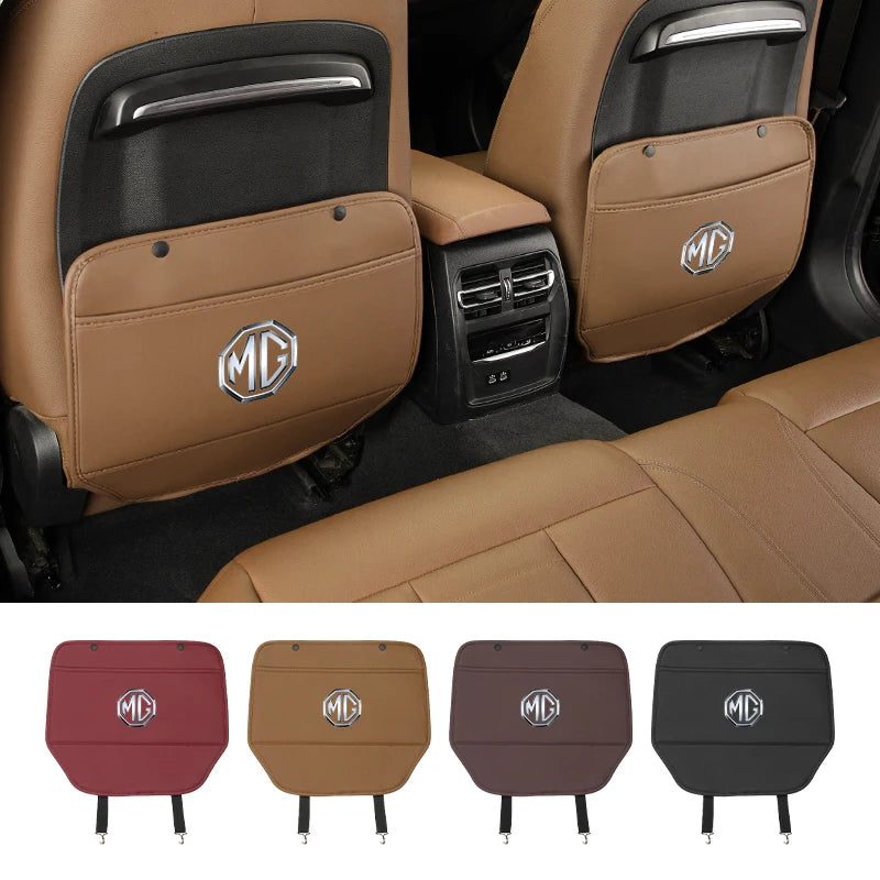 Car Seat Anti Kick Pad Seat Back Storage Mat Protector Cover Interior For Morris Garages MG 3 5 6 7 HS ZS GS Hector TF GT ZR RX5