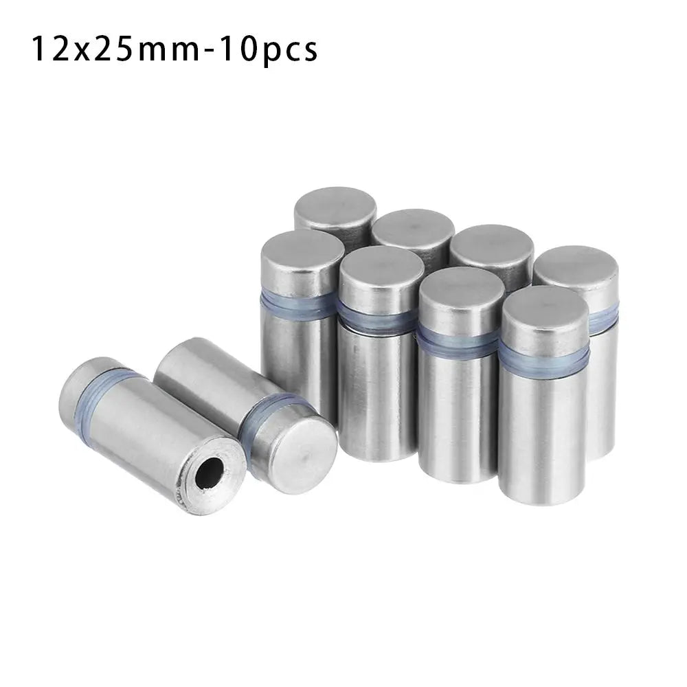 4/6/10Pcs Advertising Signboard Fixed Screw Glass Acrylic Advertisement Standoffs Stainless Steel Nails Durable Spacer Holder