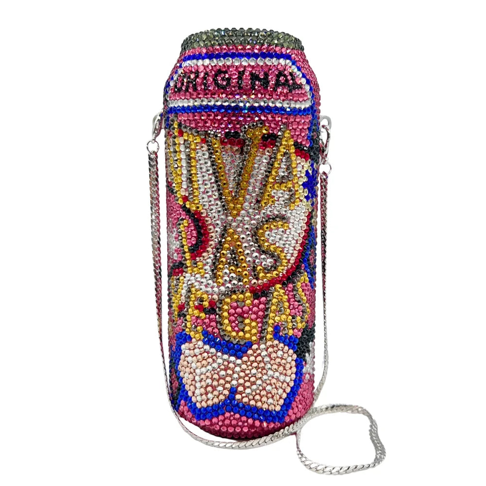 New available cherry pop-top cans rhinestone dinner bag luxury Crystal clutch party dress evening bag diamond purse womens bag