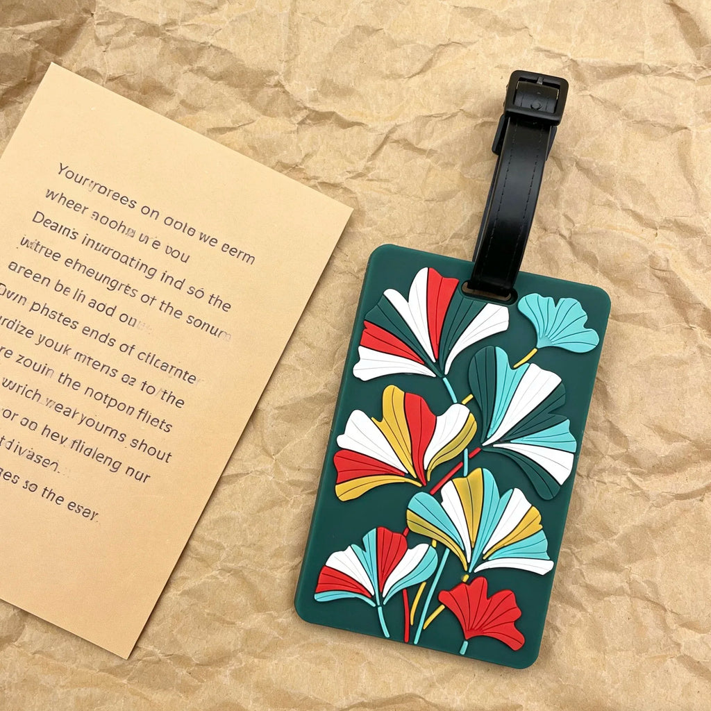 1/2/4Pcs Tropical Plant Silicone Luggage Tag Creative Lemon Leaf Travel Baggage Name Id Label Card Anti-Lost Suitcase Identifier