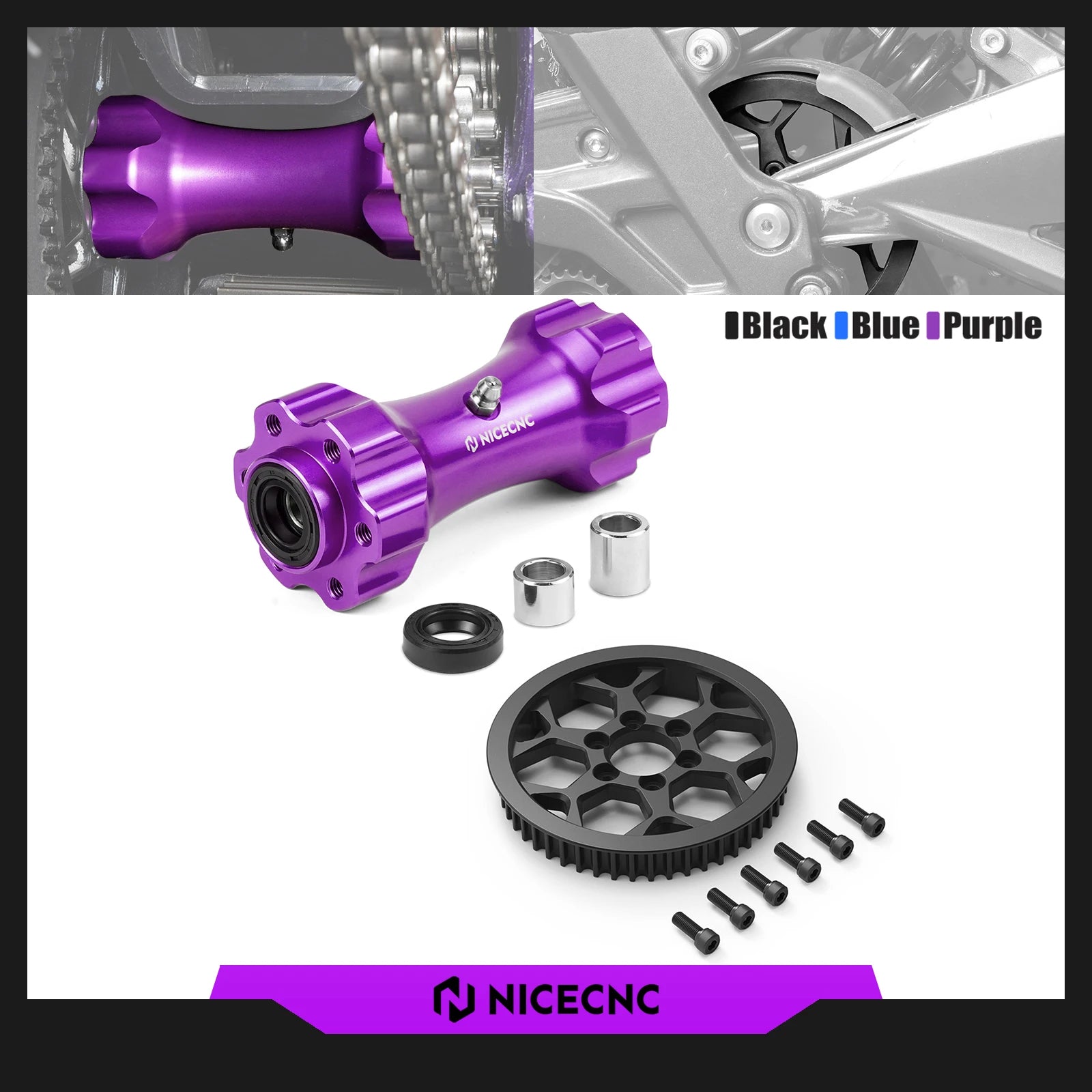 NICECNC For Surron Light Bee X Secondary Pulley Middle Drive Axis Drive Shaft Jackshaft For Sur-Ron Light Bee S Segway X160 X260