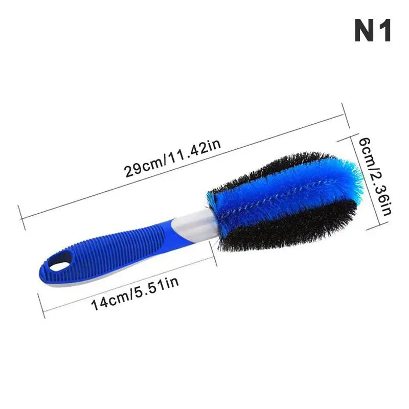 Car Tire Cleaning Brush Kit  Set Soft Bristles Detailing Wheel Hub Brushes for Car Wash Professional Deep Cleaning Jobs