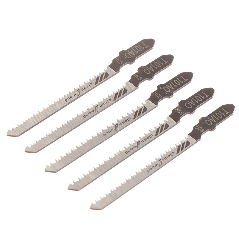 5PCS T101AO HCS T-Shank Jigsaw Blades Curve Cutting Tool For Wood Plastic saw