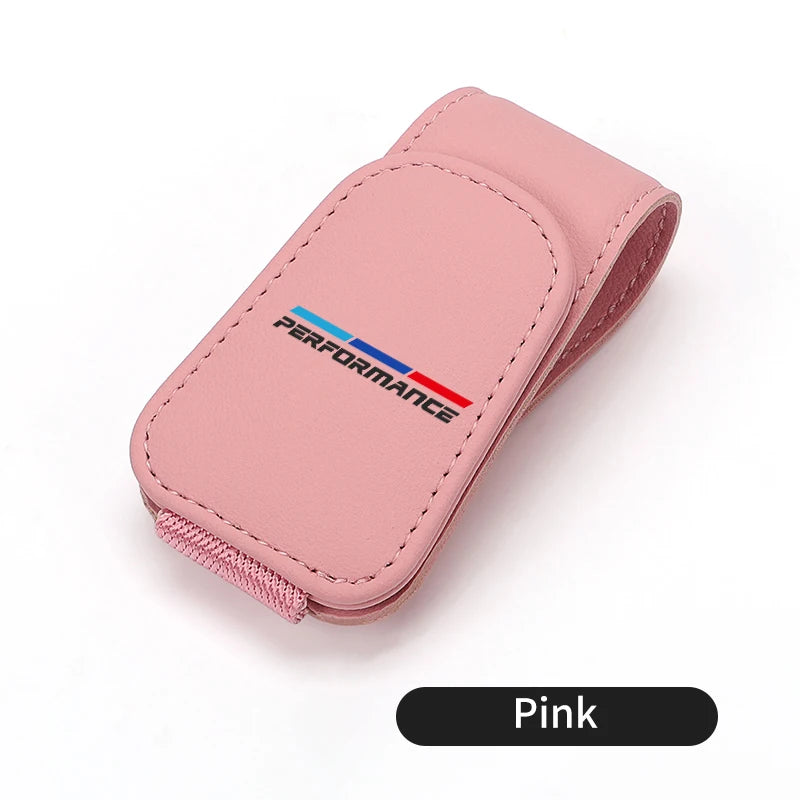 For BMW Car Leather Glasses Clip Sunglasses Holder with Hidden Card Slot 1 3 5 Series X1 X3 X4 X5 X7 G20 G38 F20 F39 F48 E46