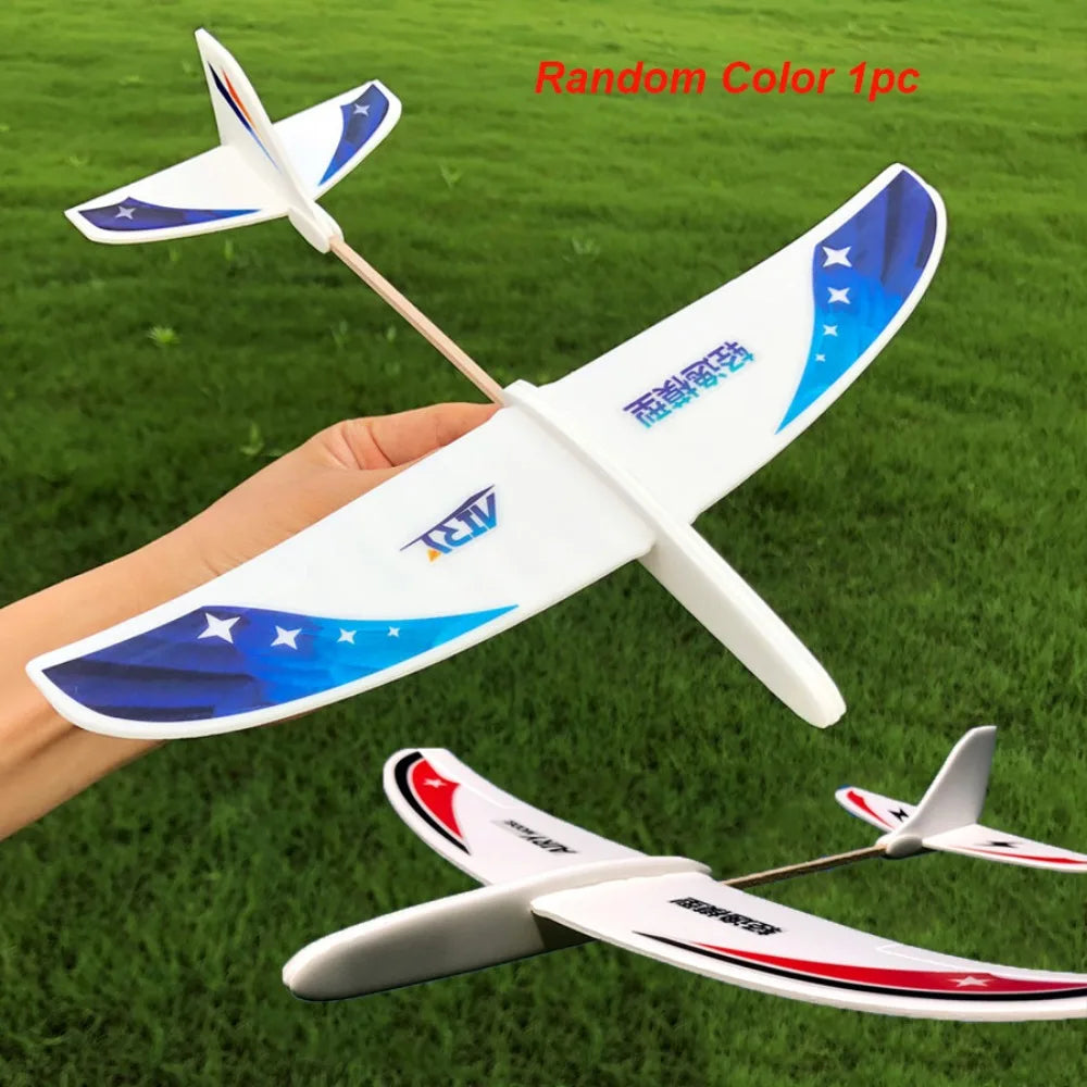 High Quality PP Foam Double Wing Airplane Popular Ligthweight Glider Hand Throw Plane Red&Blue Fixed Wing Glider for Outdoor
