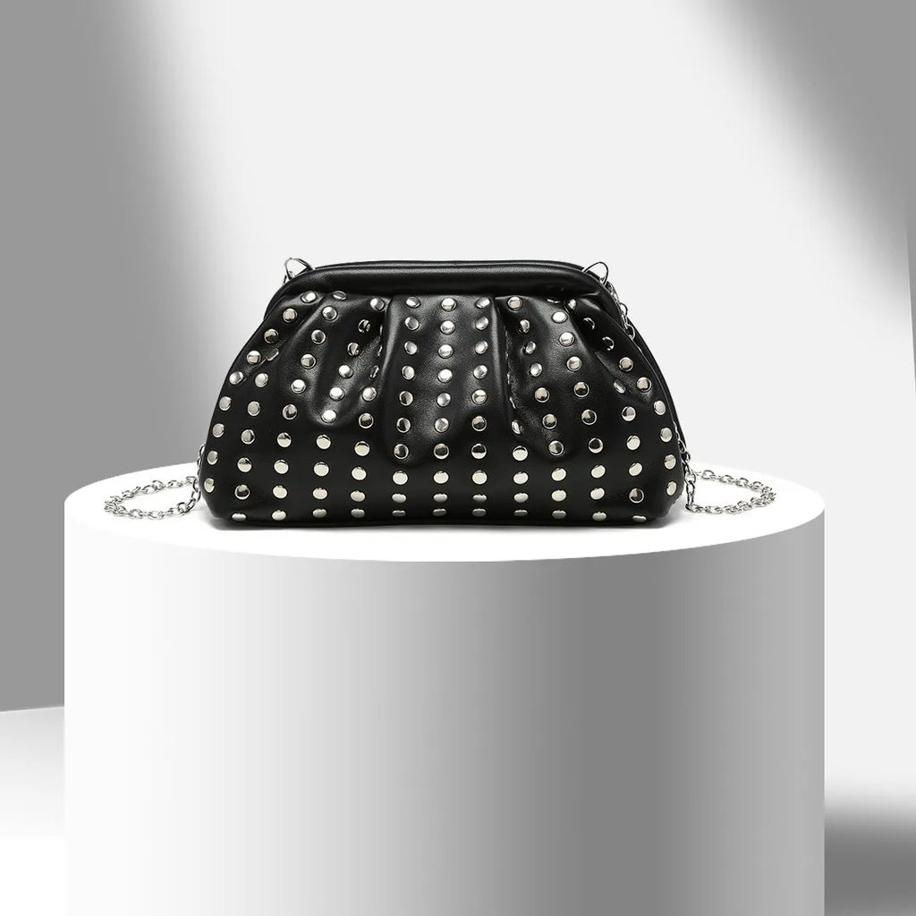 Rivet bag Niche design Punk shell bag Cloud bag